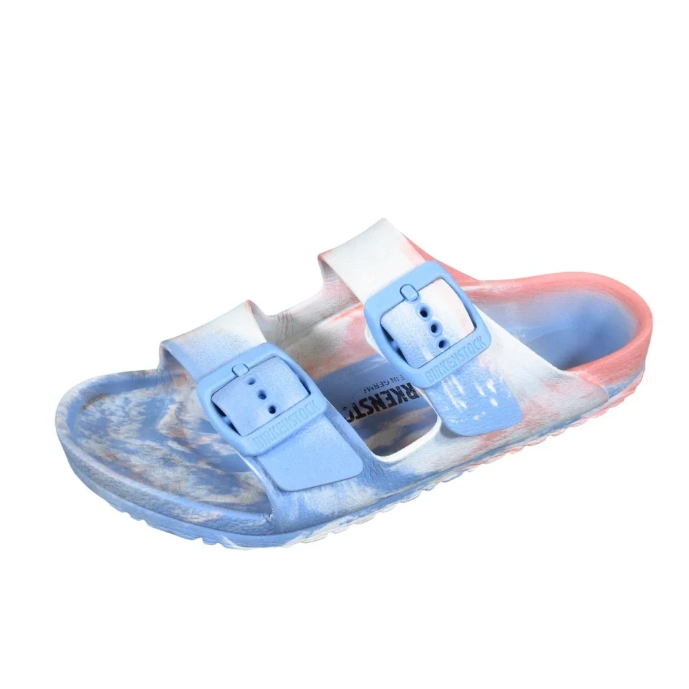Birkenstock Arizona EVA Girls Slide Sandals Size 2 Water Shoes Blue Pink Multi